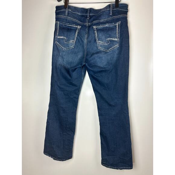 Silver Jeans Suki Bootcut Denim Jeans Dark Wash Stretch Women's Plus Size 18 33L - Picture 6 of 11